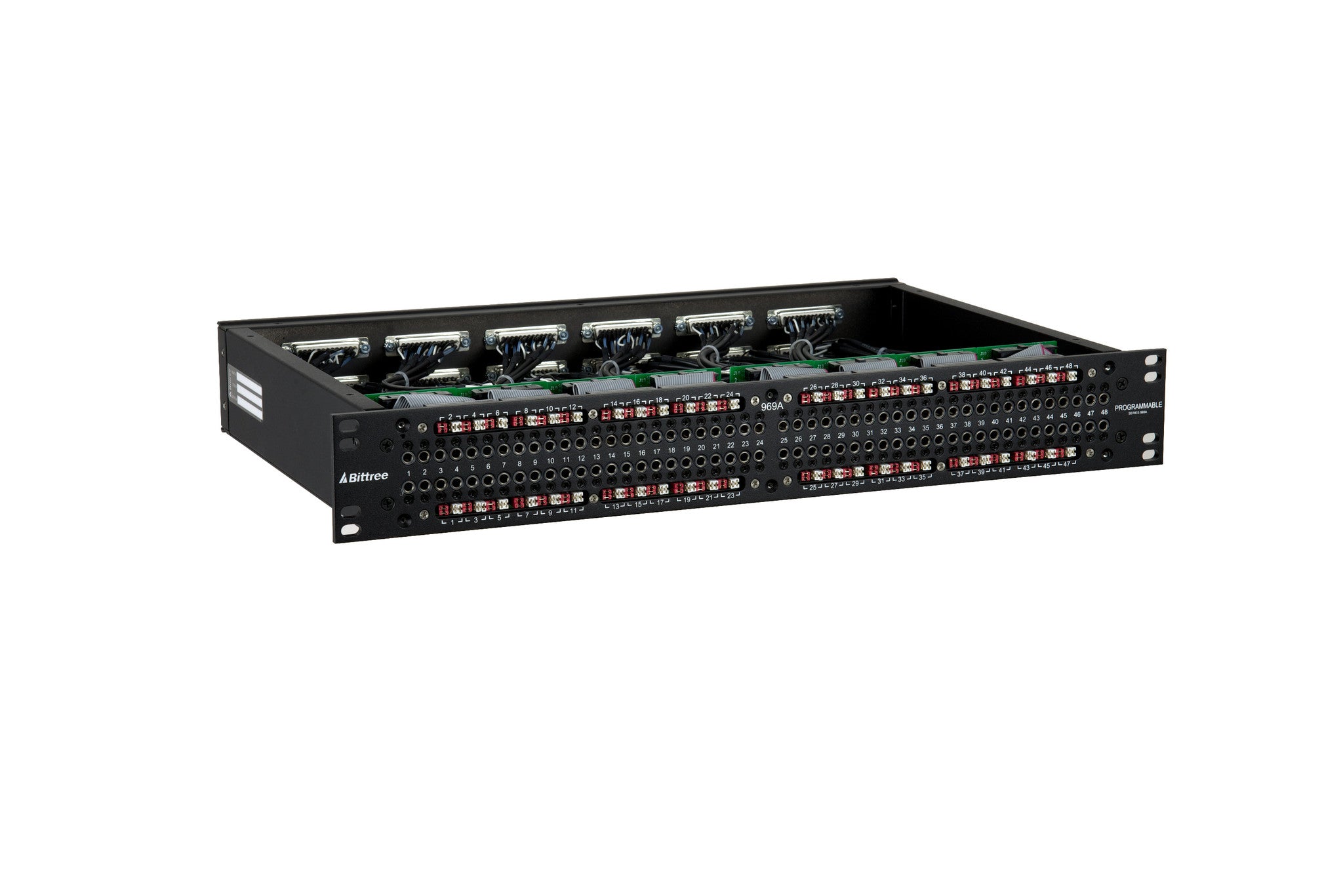 B96DC-FNABH/D25 M2OU12B 96pt 1RU TT to DB-25 Programmable Patchbay-001