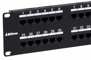 DSGIGE224D-2RU-2x24-Gigabit-Ethernet 110 Punchdown Shielded Modular Keystone Panel-0066