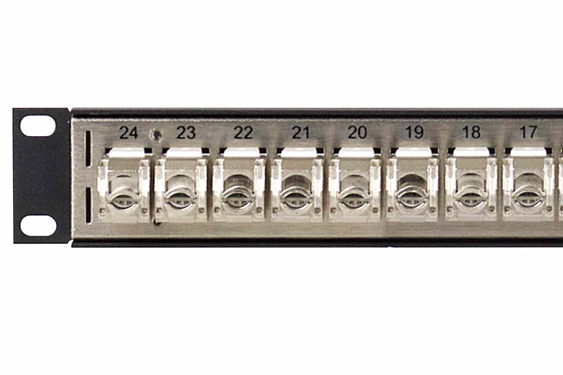 DSKP124B-C6APS 1RU 1x24 110 Punchdown Shielded Modular Keystone Panel-004  DSKP124B-C6APS 1RU 1x24 110 Punchdown Shielded Modular Keystone Panel-004