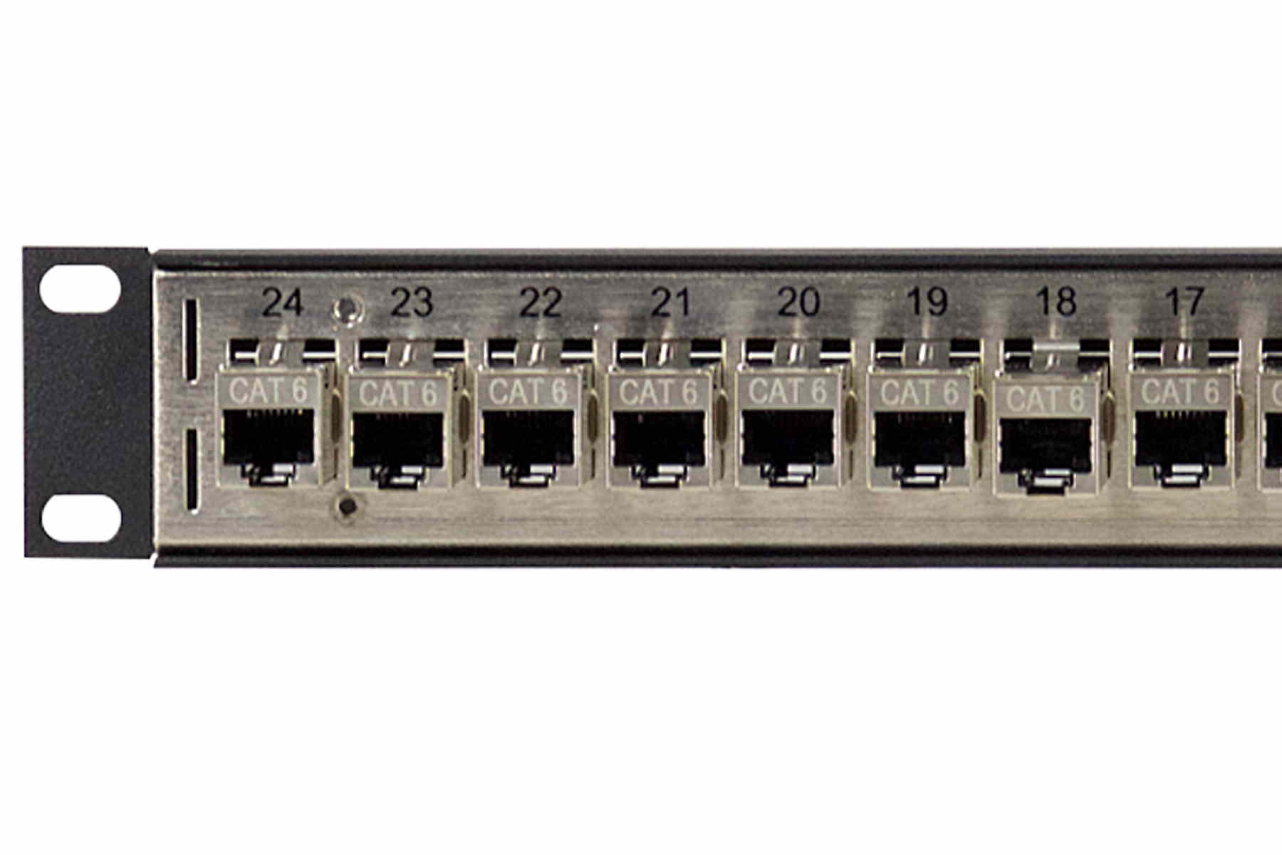 Bittree DSKP124B-C6FS 1RU 1x24 Cat 6 Shielded Modular Keystone Panel-003