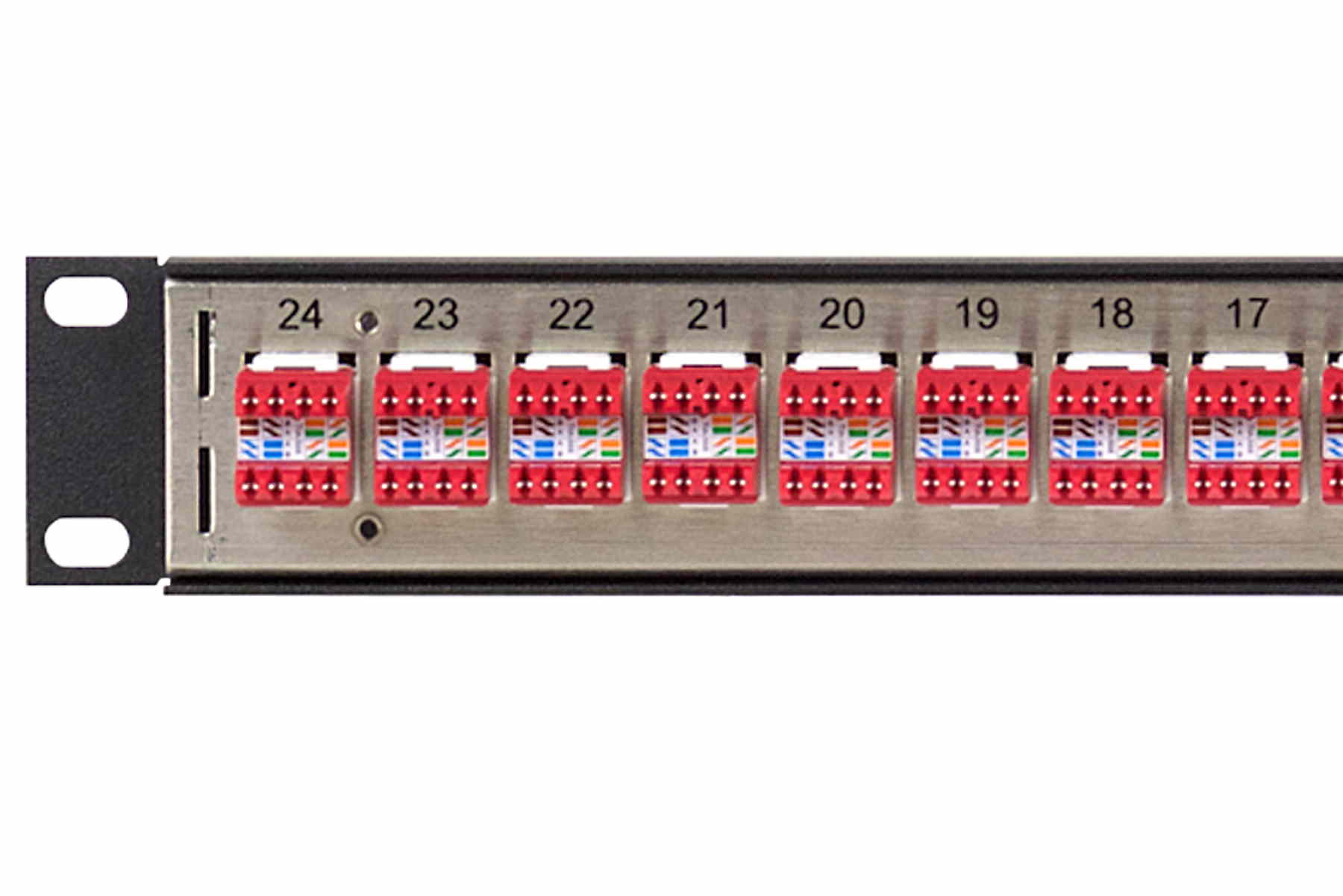 DSKP124B-C6P 1RU 1x24 Unshielded Modular Keystone Panel-006