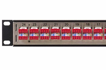 DSKP124B-C6P 1RU 1x24 Unshielded Modular Keystone Panel-006