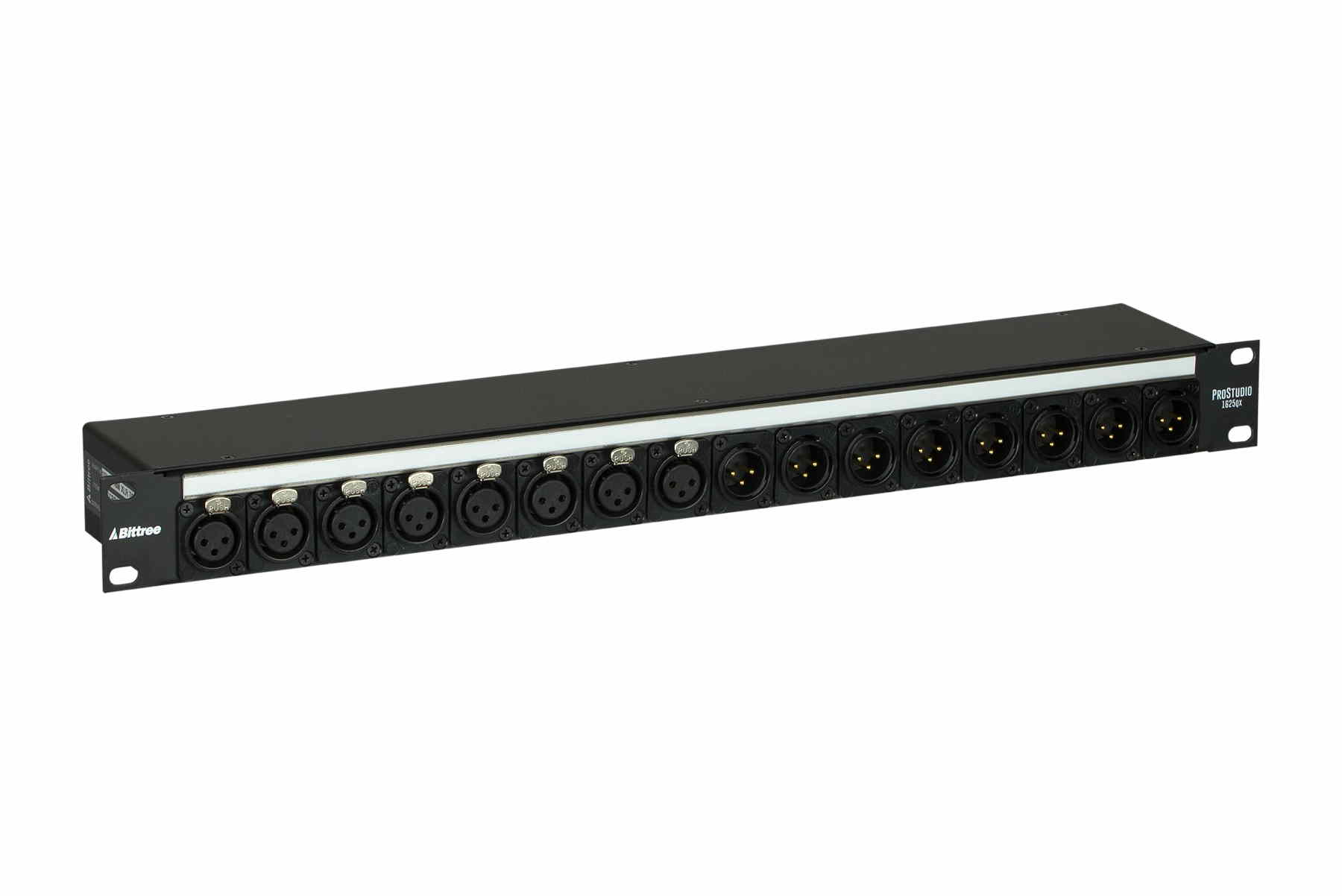 PS16DB25QXF 1x16 1RU to DB-25 Pass Through Patchbay-001