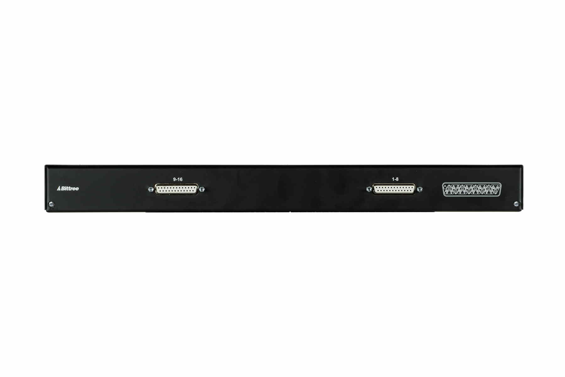 PS16DB25QXQ 1x16 1RU TRS to DB-25 Pass Through Patchbay-005