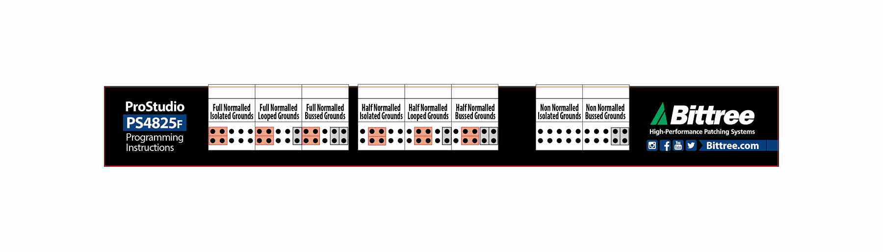 Bittree PS48DB25F 2x24 TT to DB-25 ProStudio Patchbay-006