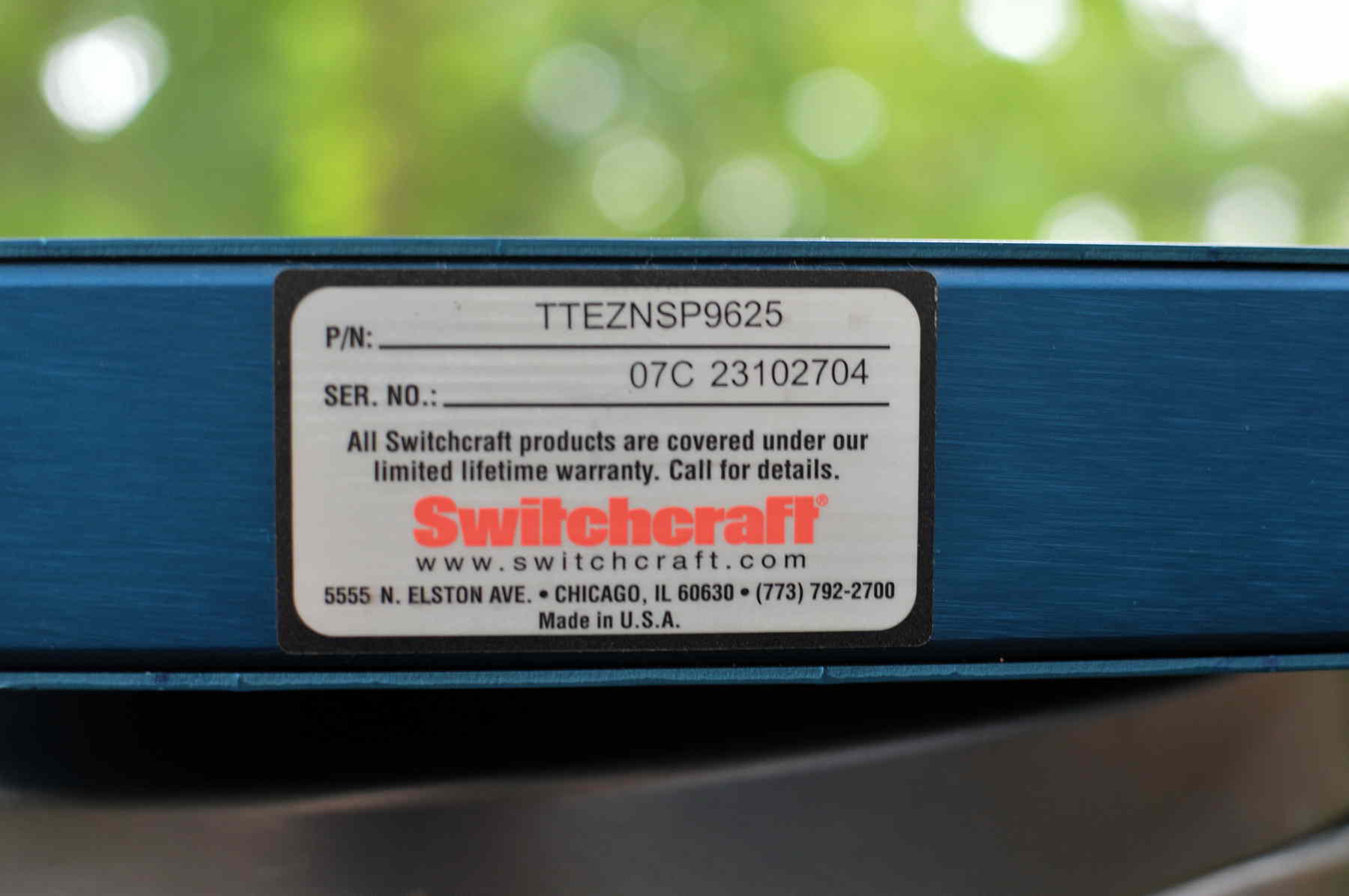 SwitchCraft StudioPatch 9625 Patchbay 2